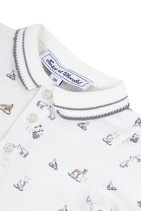 Polo Baby conquete arctique - Bleu Grisé