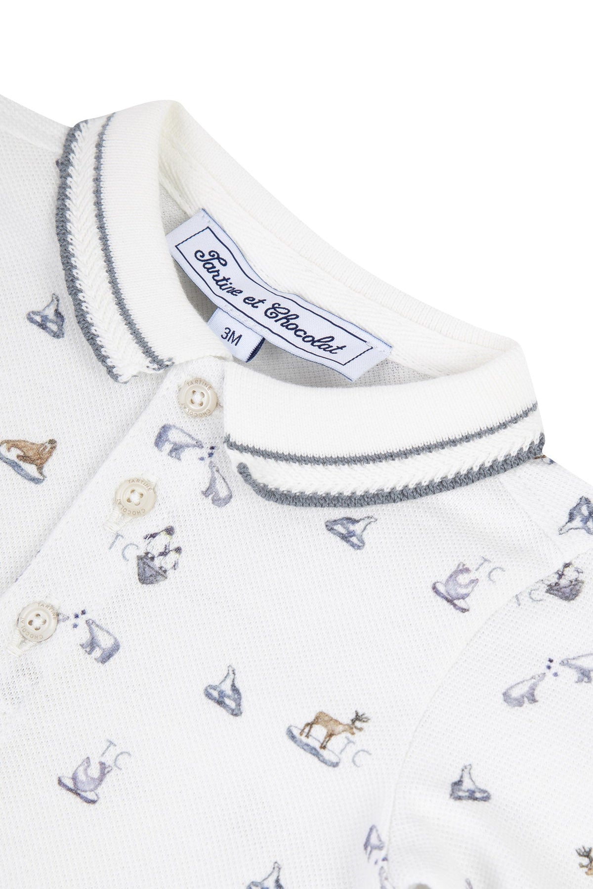Polo Baby conquete arctique - Bleu Grisé