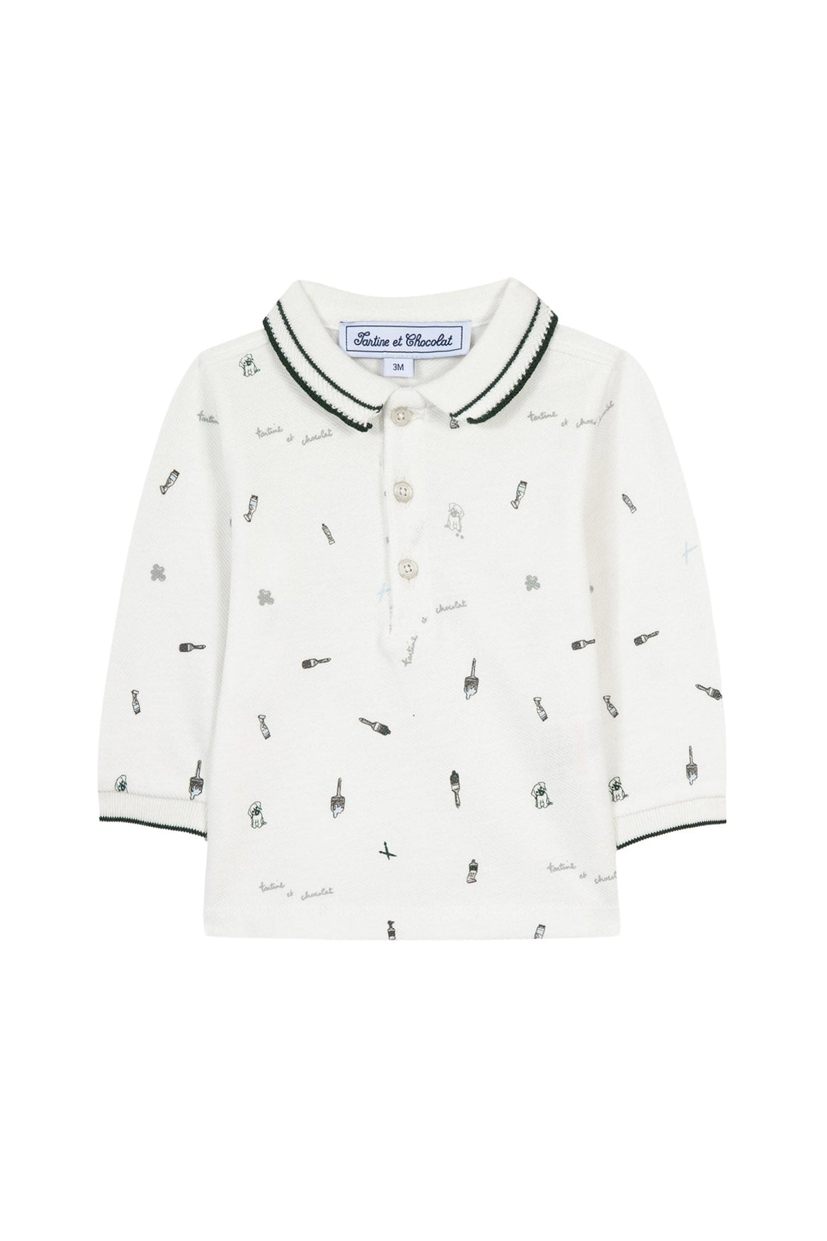 Polo Baby apprenti artiste - Vert Anglais