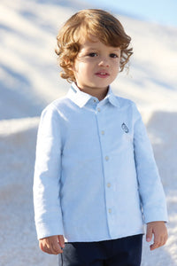 Chemise cérémonie en coton - Bleu céleste