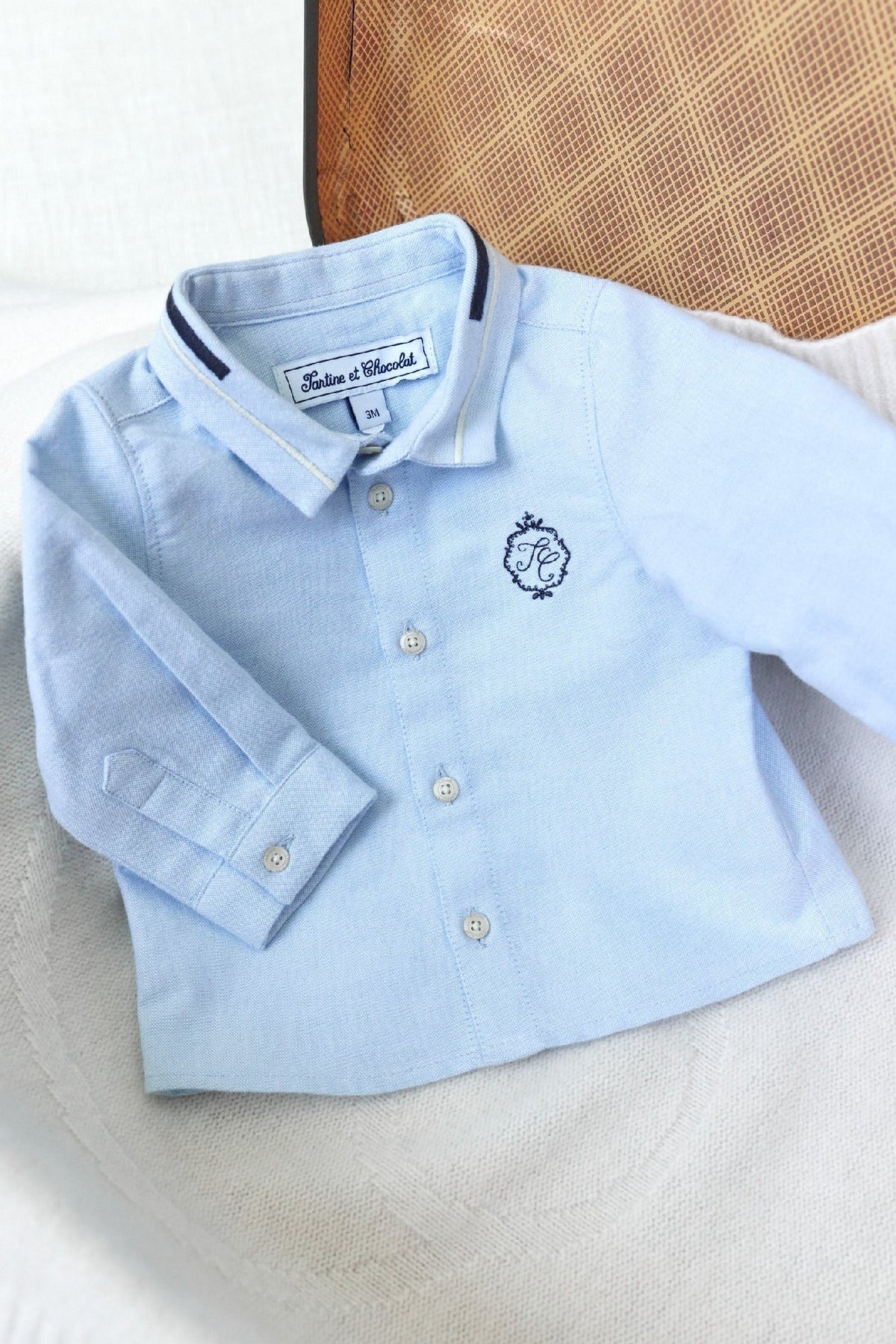 Ciel / Chemise Baby Cérémonie - Ciel