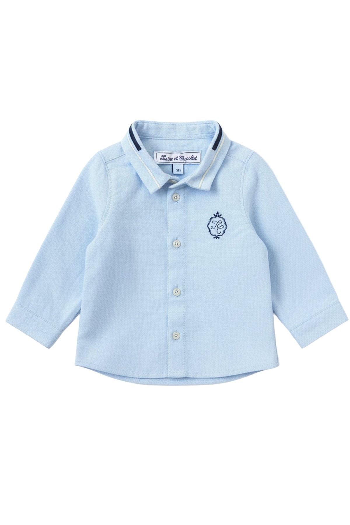 Chemise Baby cérémonie - Ciel