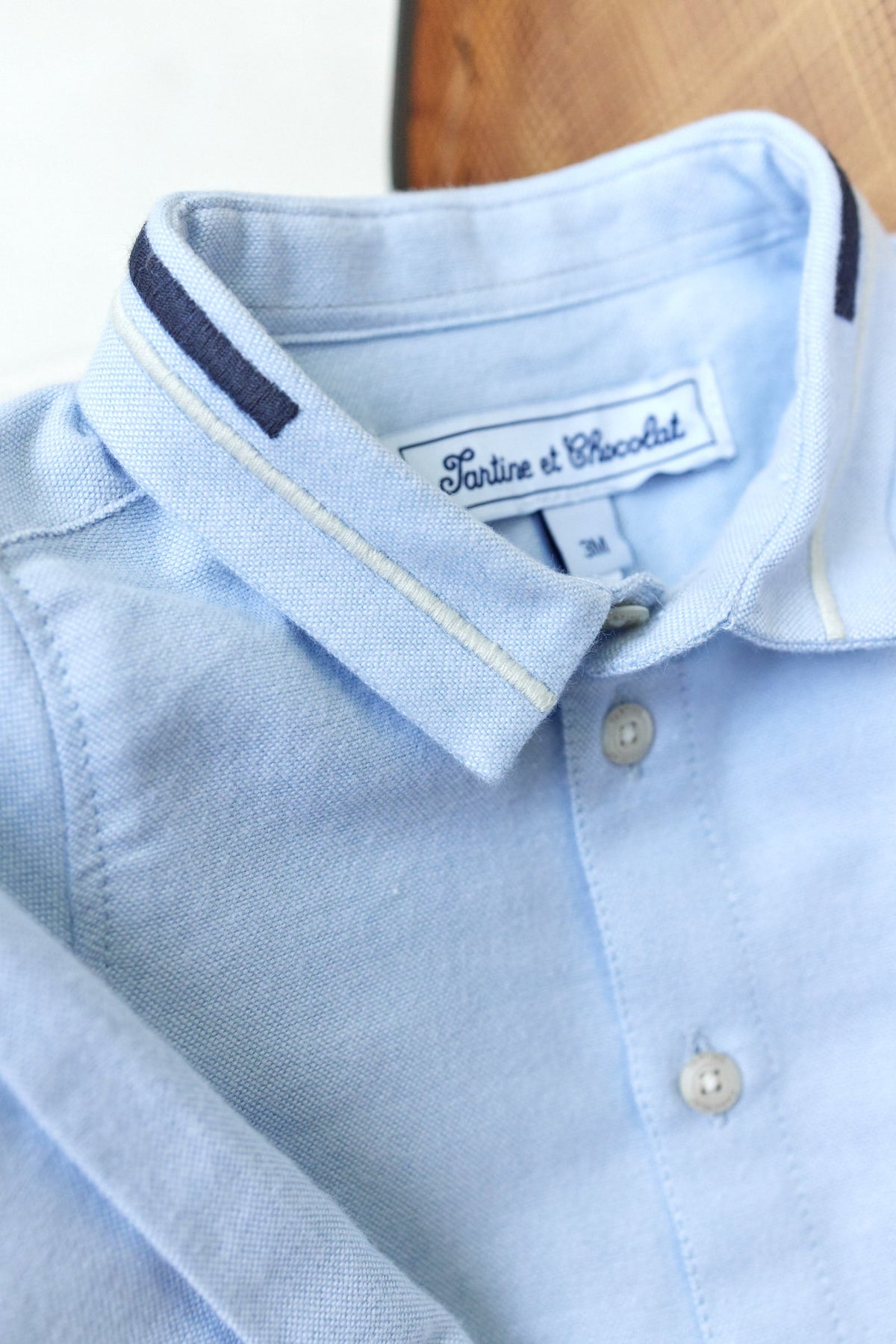 Chemise Baby cérémonie - Ciel
