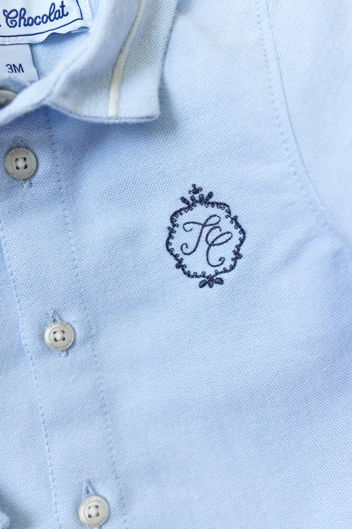 Chemise Baby cérémonie - Ciel