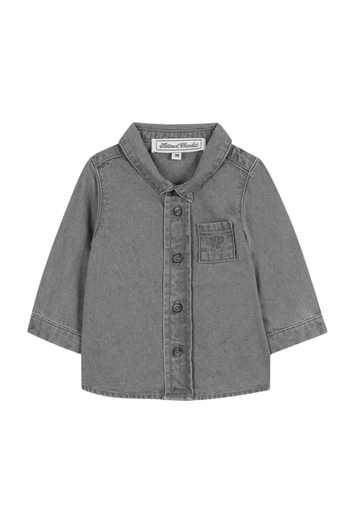 Chemise Baby apprenti artiste - Gris Chiné Moyen