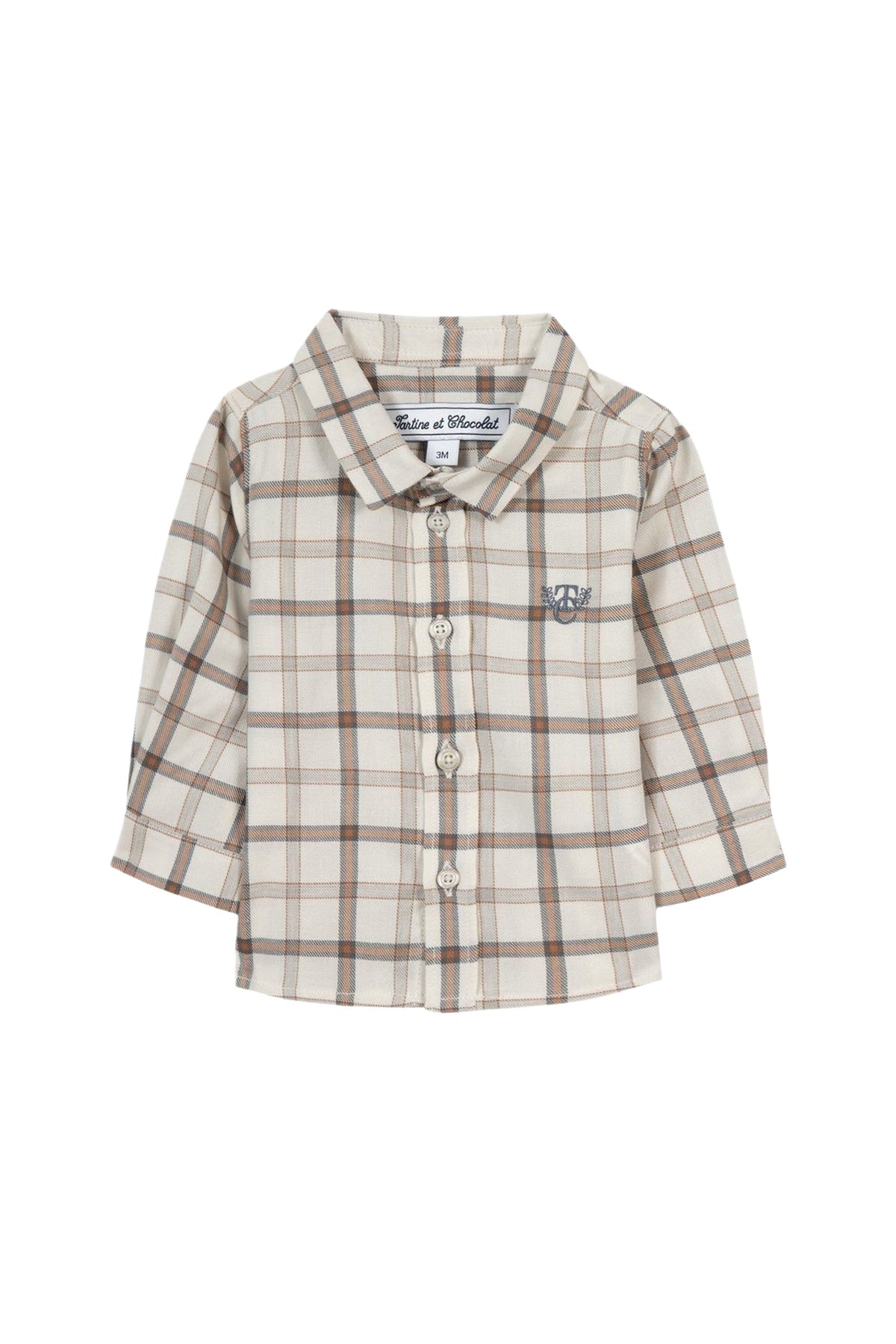Chemise Baby globe trotteur - Nacre