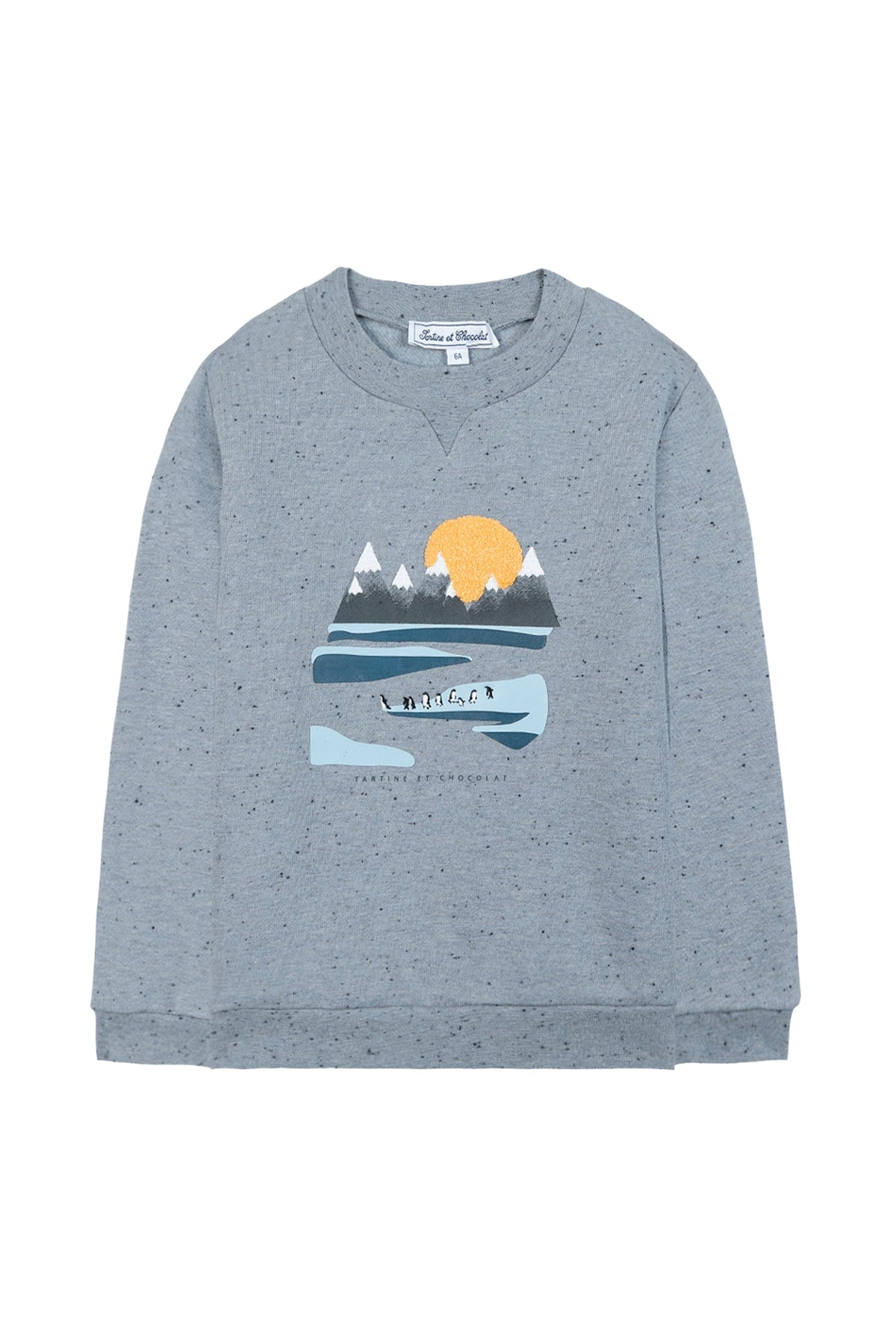 Sweatshirt Conquete arctique - Bleu Chiné Moucheté