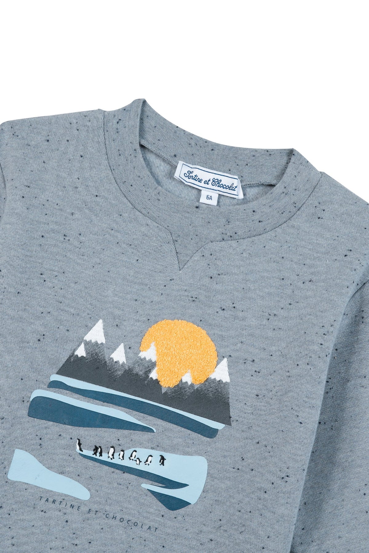 Sweatshirt Conquete arctique - Bleu Chiné Moucheté