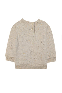 Sweatshirt Baby globe trotteur - Sable Chiné Moucheté