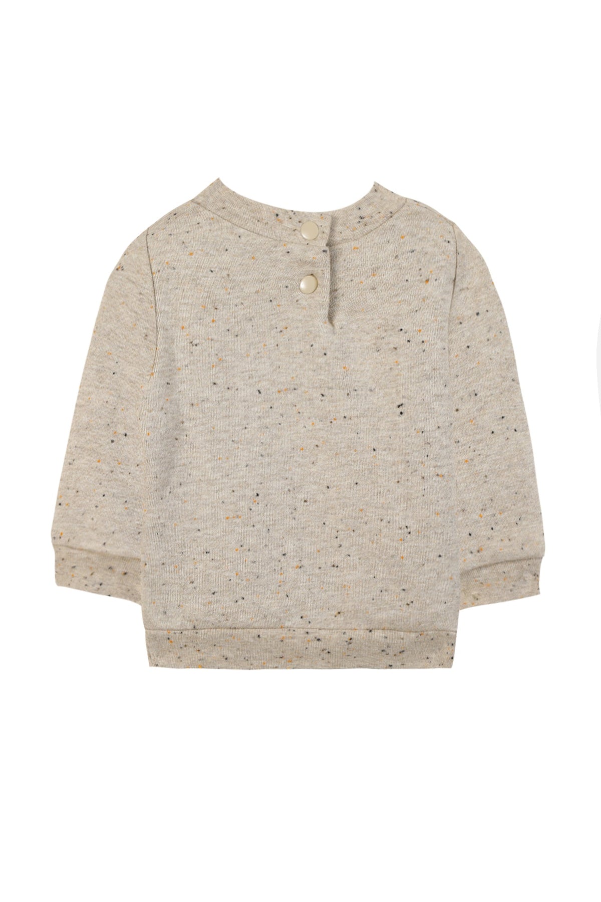 Sweatshirt Baby globe trotteur - Sable Chiné Moucheté