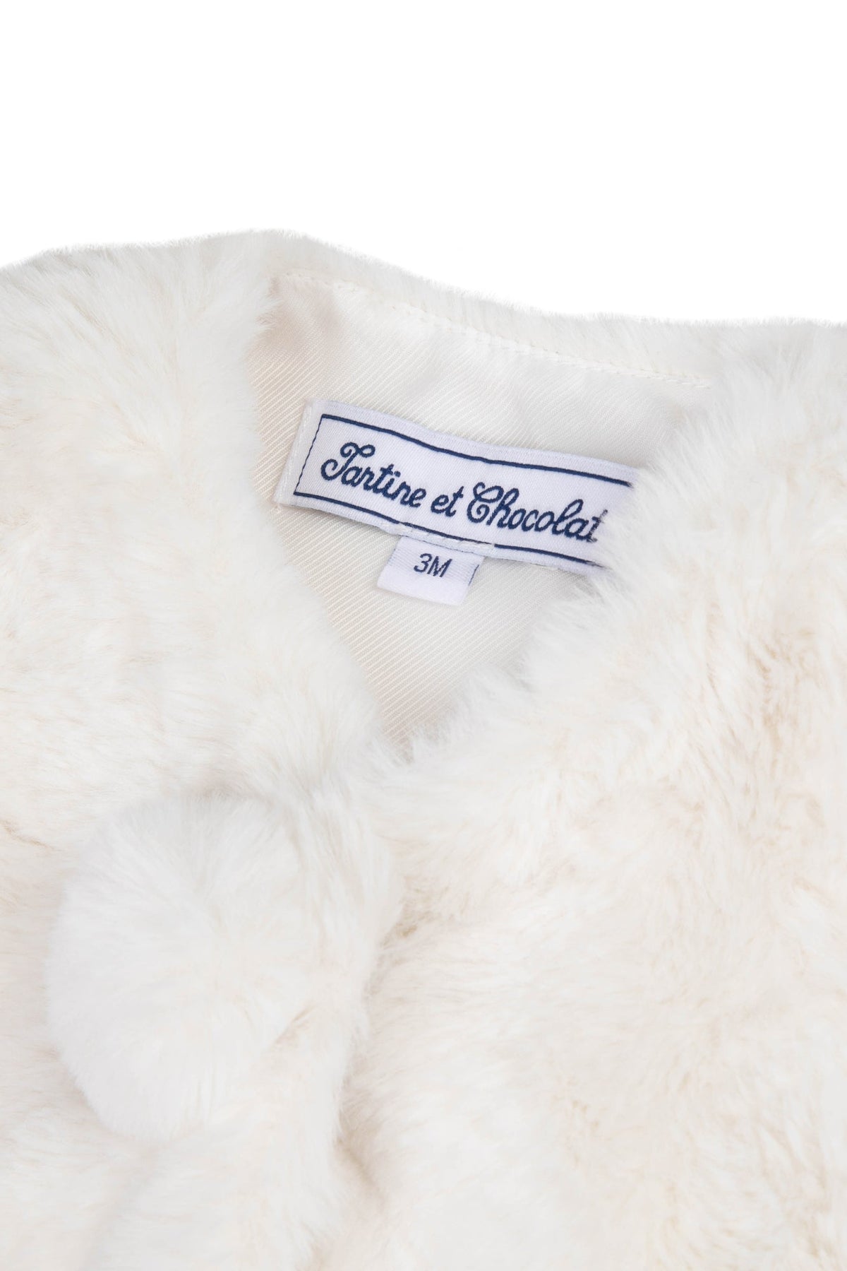 Gilet effet fourrure Baby promenade romantique - Nacre