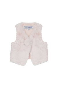 Gilet effet fourrure Baby promenade romantique - Rose Pâle