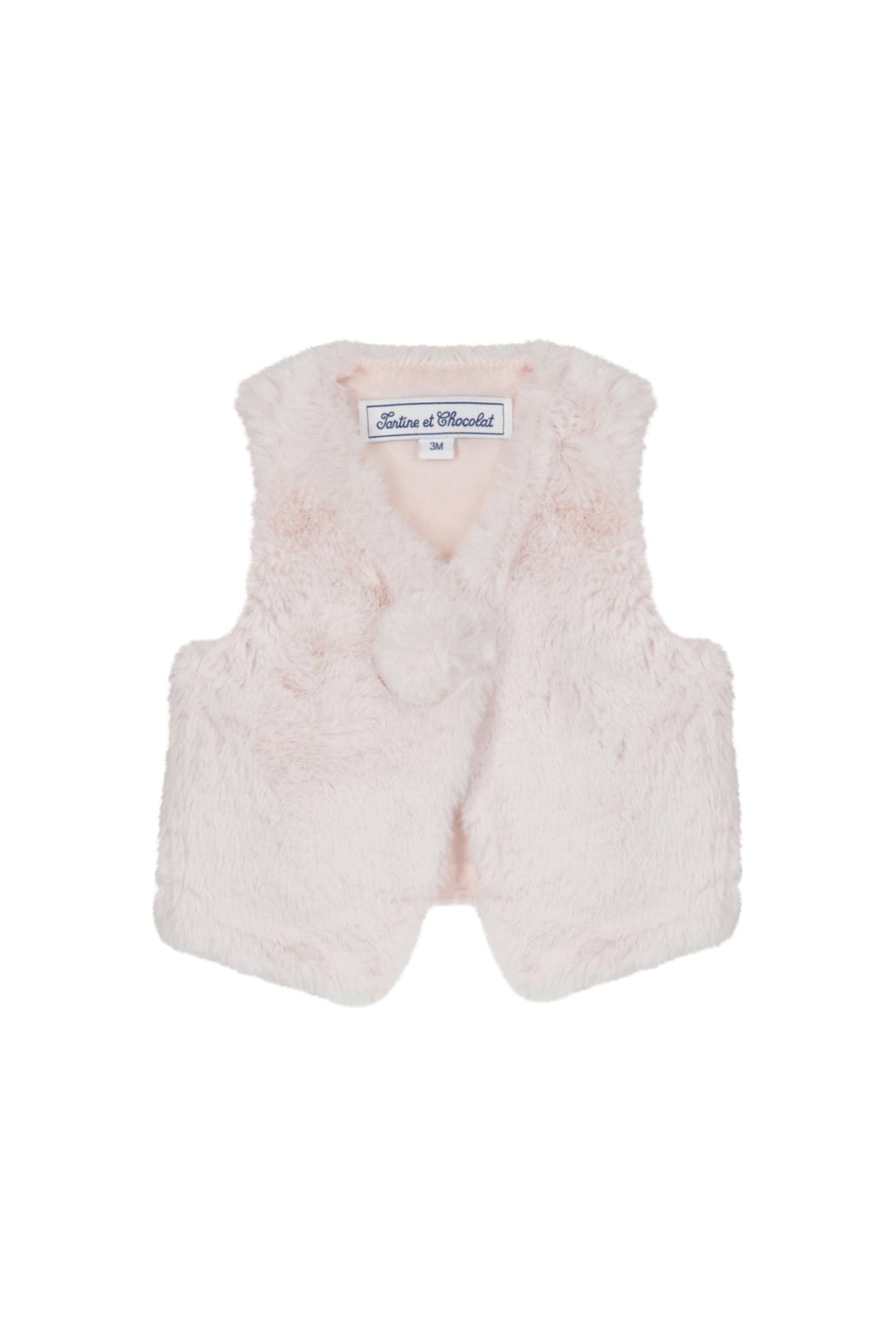 Gilet effet fourrure Baby promenade romantique - Rose Pâle