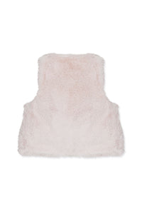 Gilet effet fourrure Baby promenade romantique - Rose Pâle
