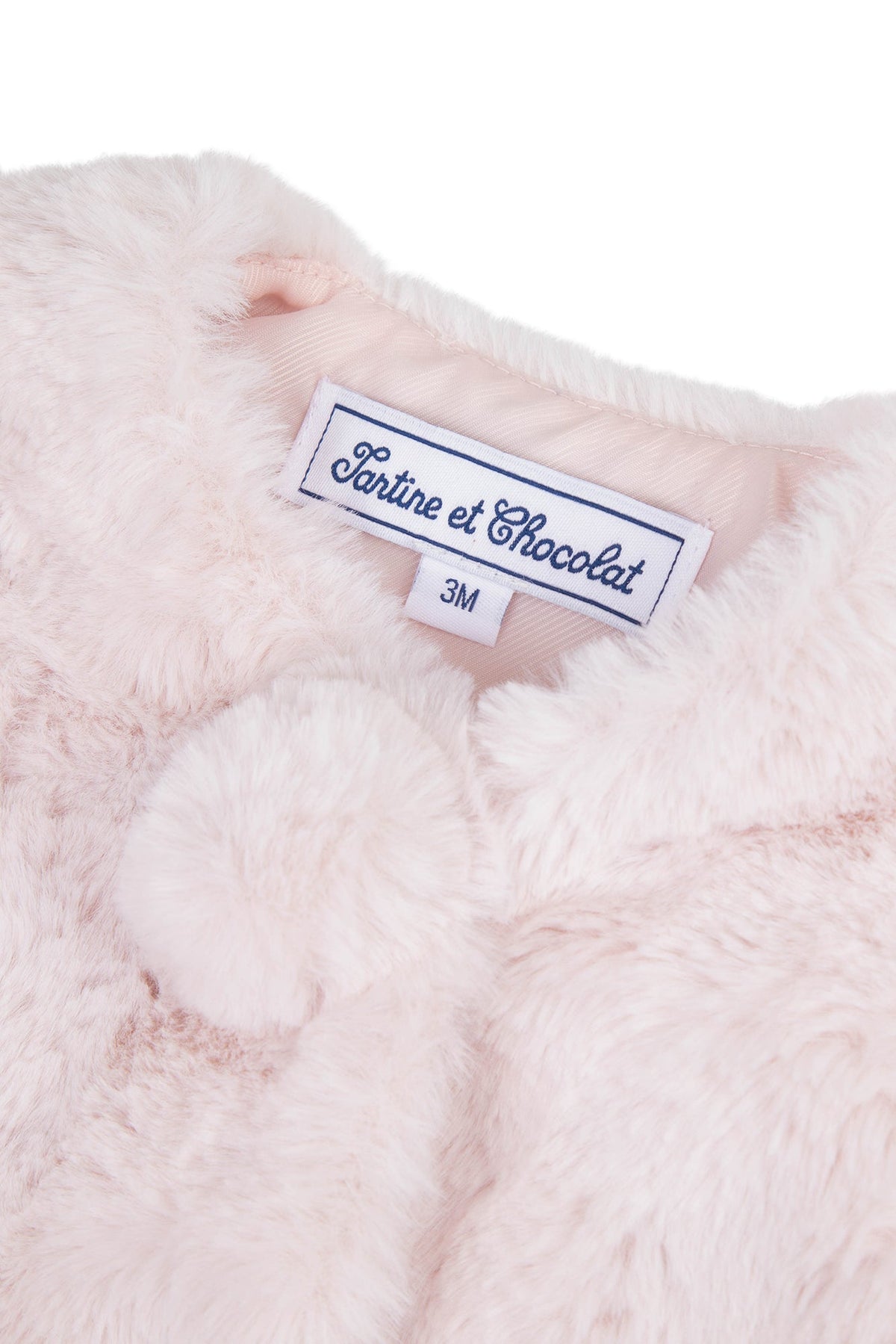 Gilet effet fourrure Baby promenade romantique - Rose Pâle