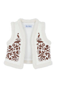 Veste sans manches effet fourrure Balade automnale - Nacre