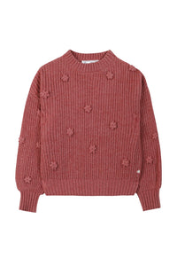 Pull École buissonnière en laine - Framboise Chiné