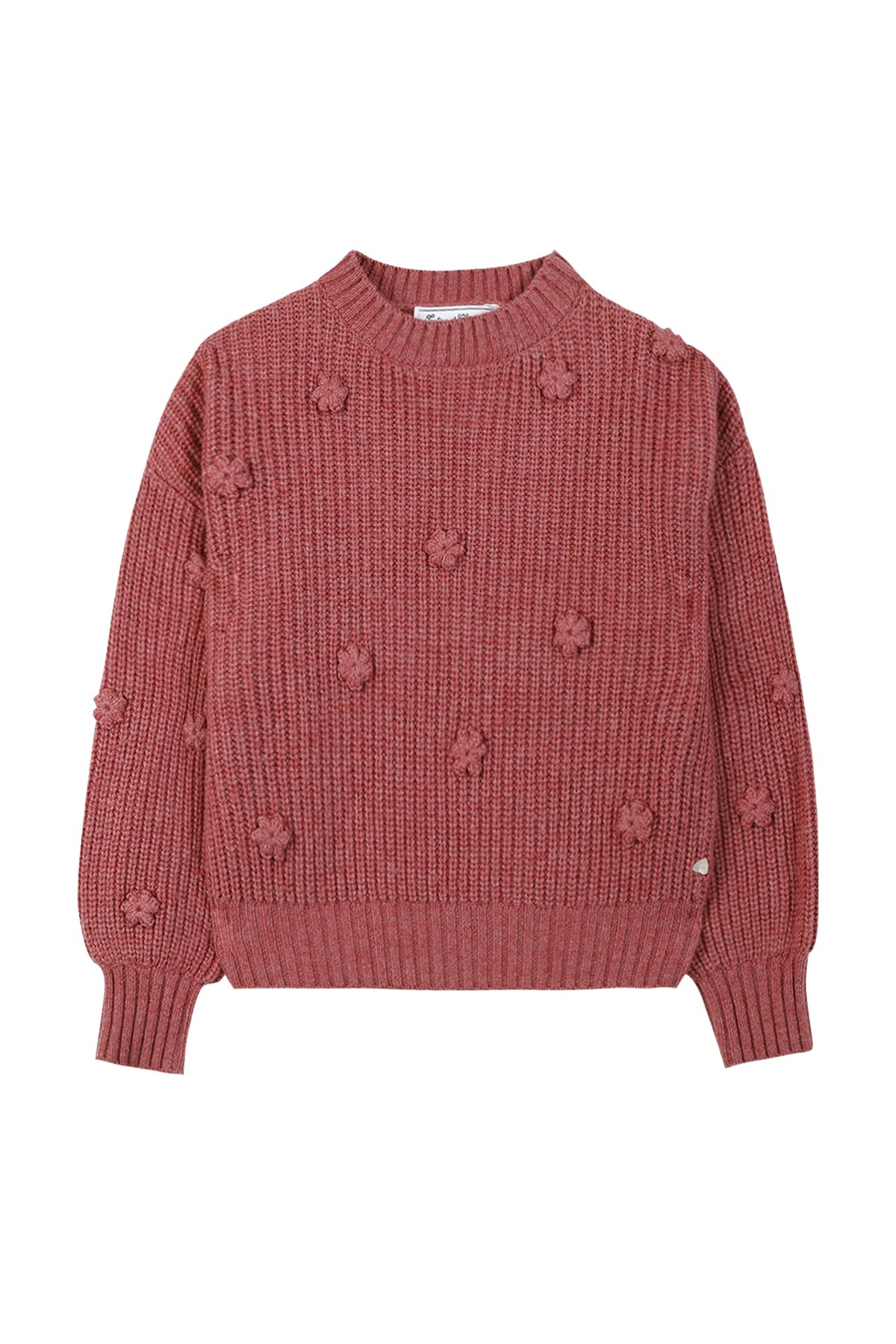 Pull École buissonnière en laine - Framboise Chiné