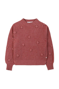 Pull École buissonnière en laine - Framboise Chiné