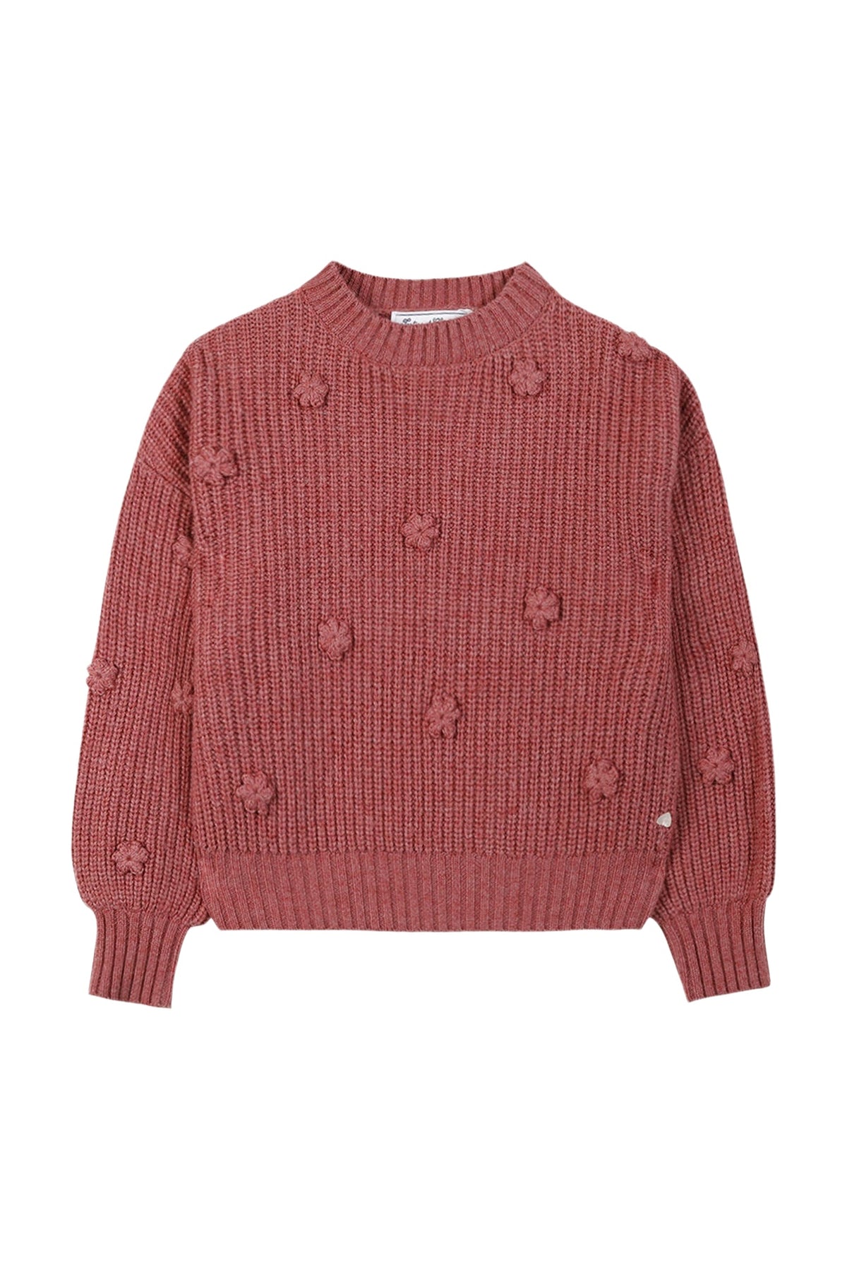 Pull École buissonnière en laine - Framboise Chiné