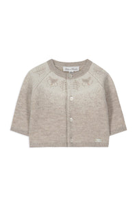 Gilet Premier trousseau en laine - Sable Chiné