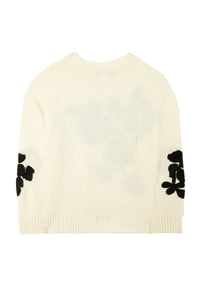 Pull Esprit romantique en laine - Nacre