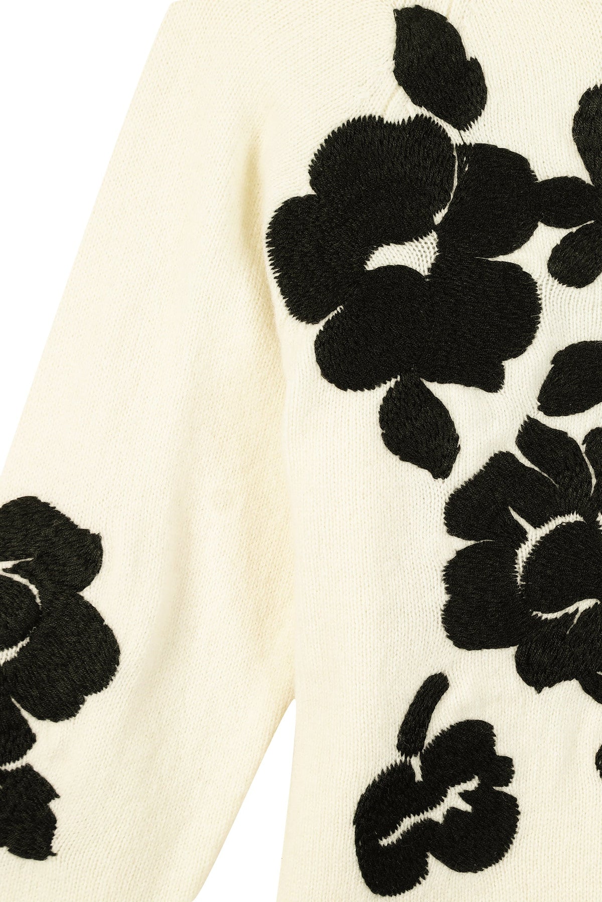 Pull Esprit romantique en laine - Nacre