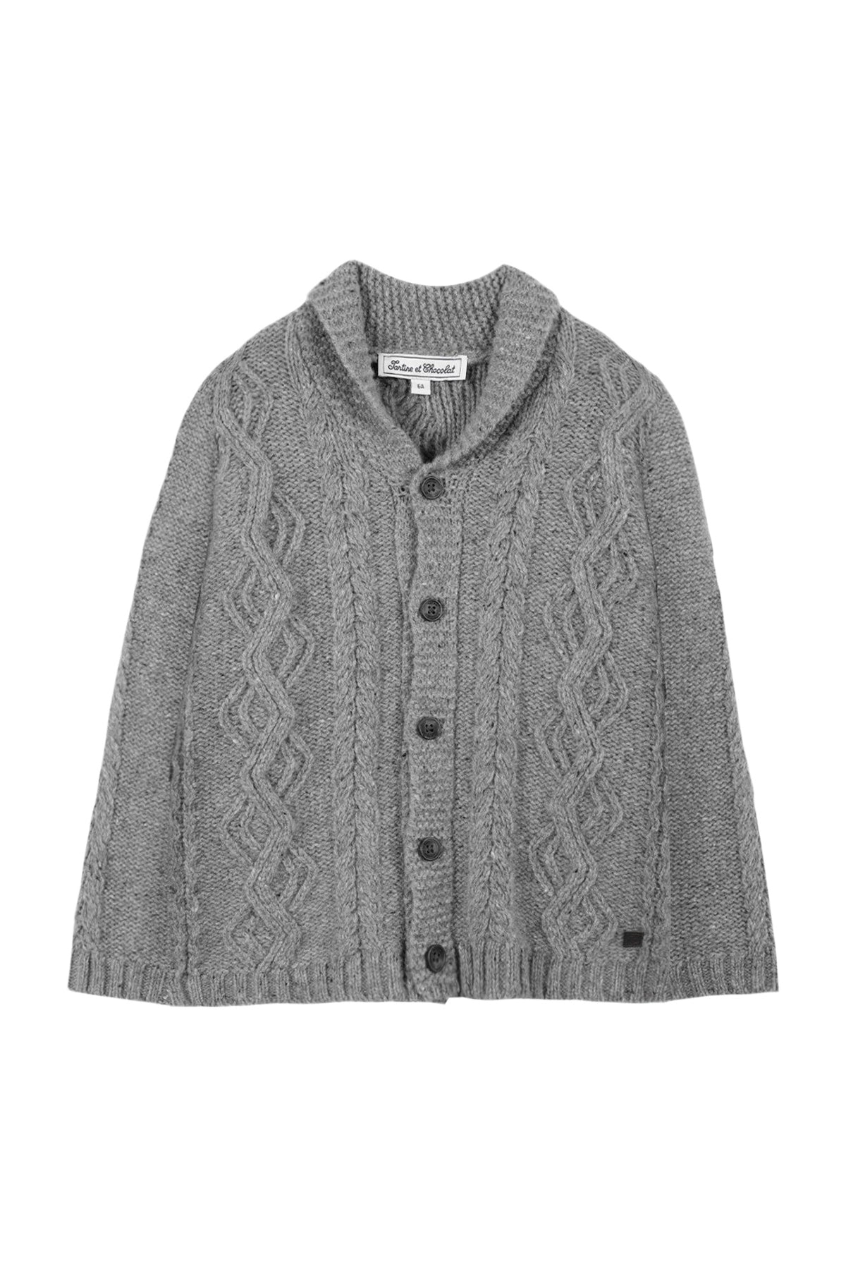 Gilet Conquete arctique en laine - Bleu Grisé