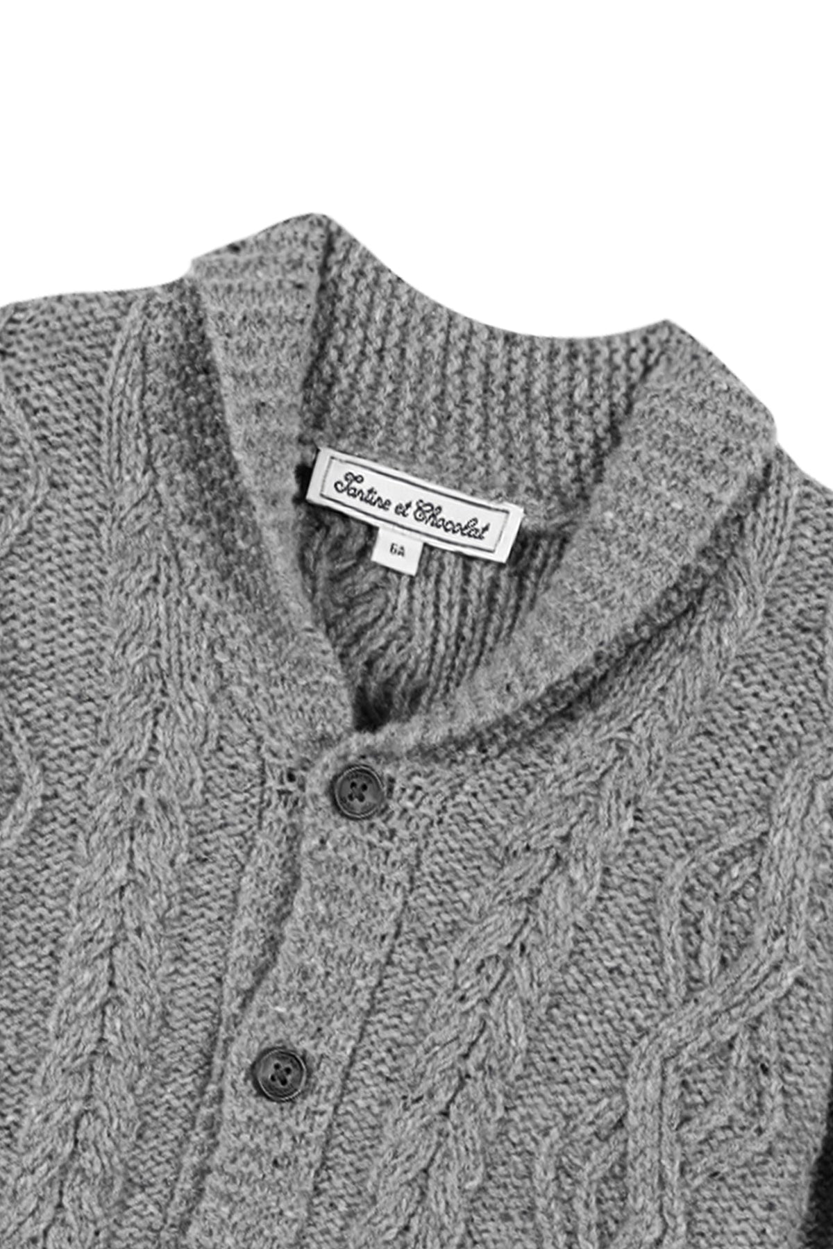 Gilet Conquete arctique en laine - Bleu Grisé