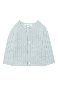 Cardigan Premier trousseau en laine - Bleu Ciel