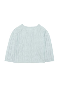 Cardigan Premier trousseau en laine - Bleu Ciel