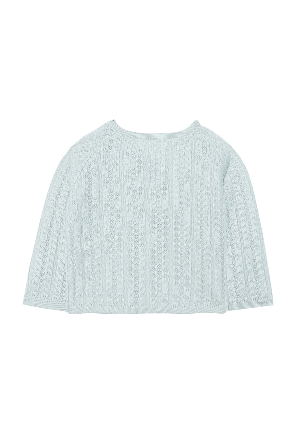 Cardigan Premier trousseau en laine - Bleu Ciel