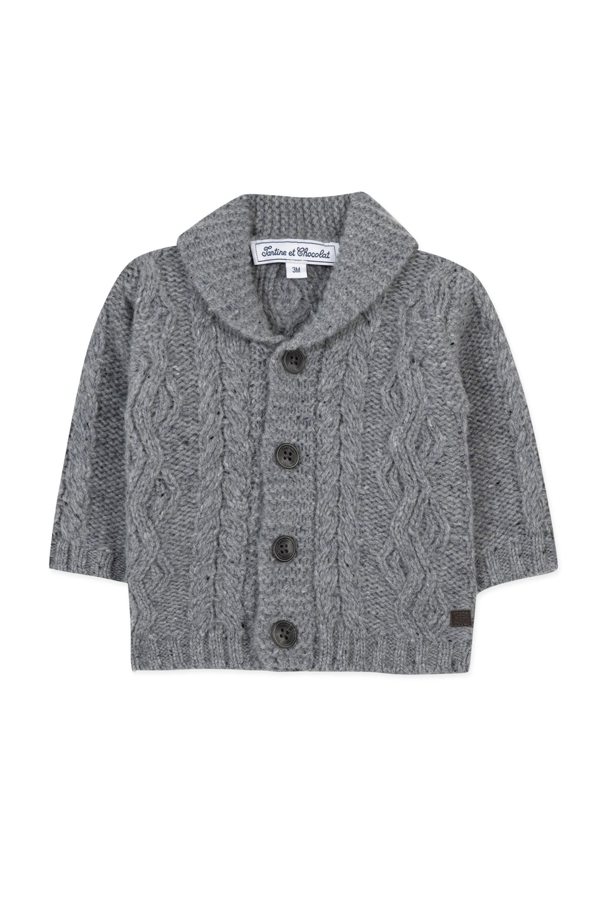 Bleu Grisé / Gilet Baby Conquete Arctique En Laine - Bleu Grisé