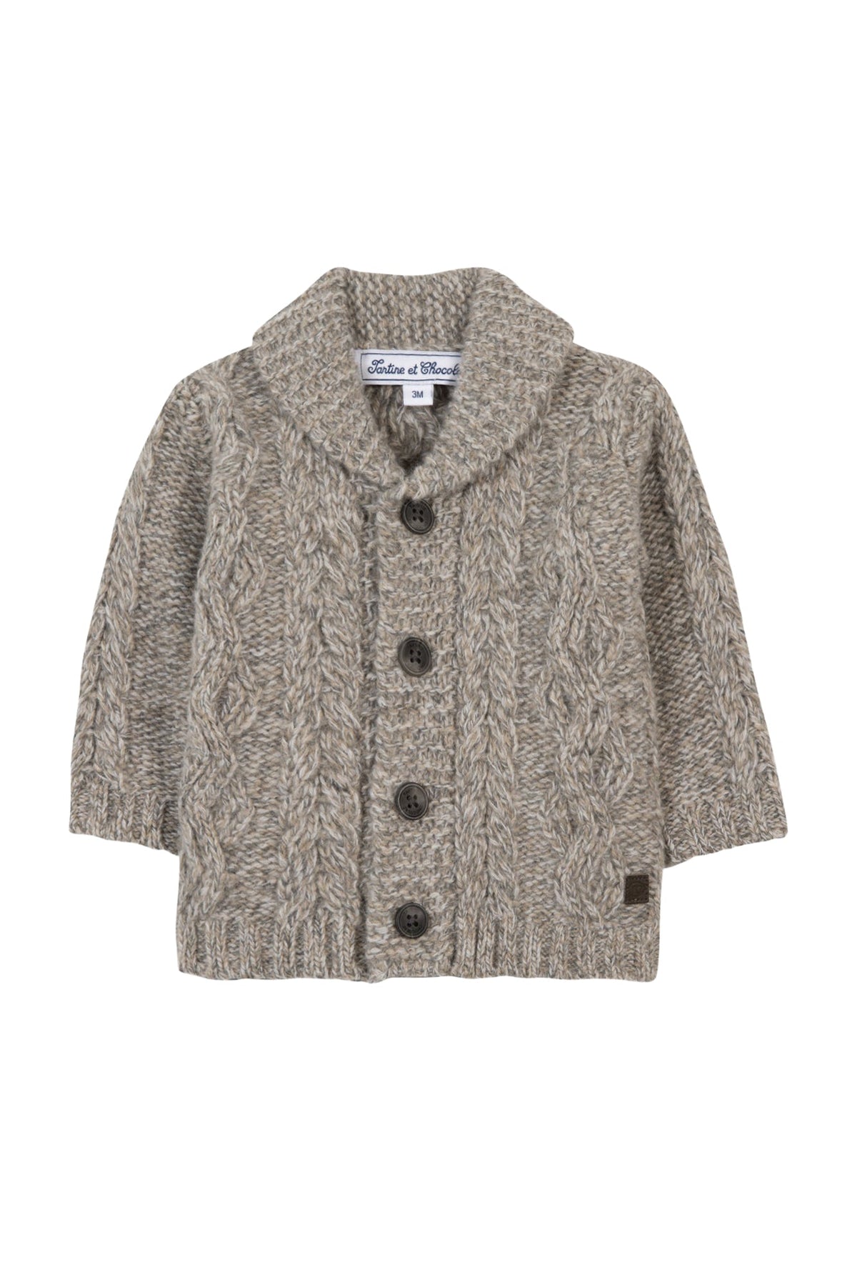 Gilet Baby conquete arctique en laine - Chataigne