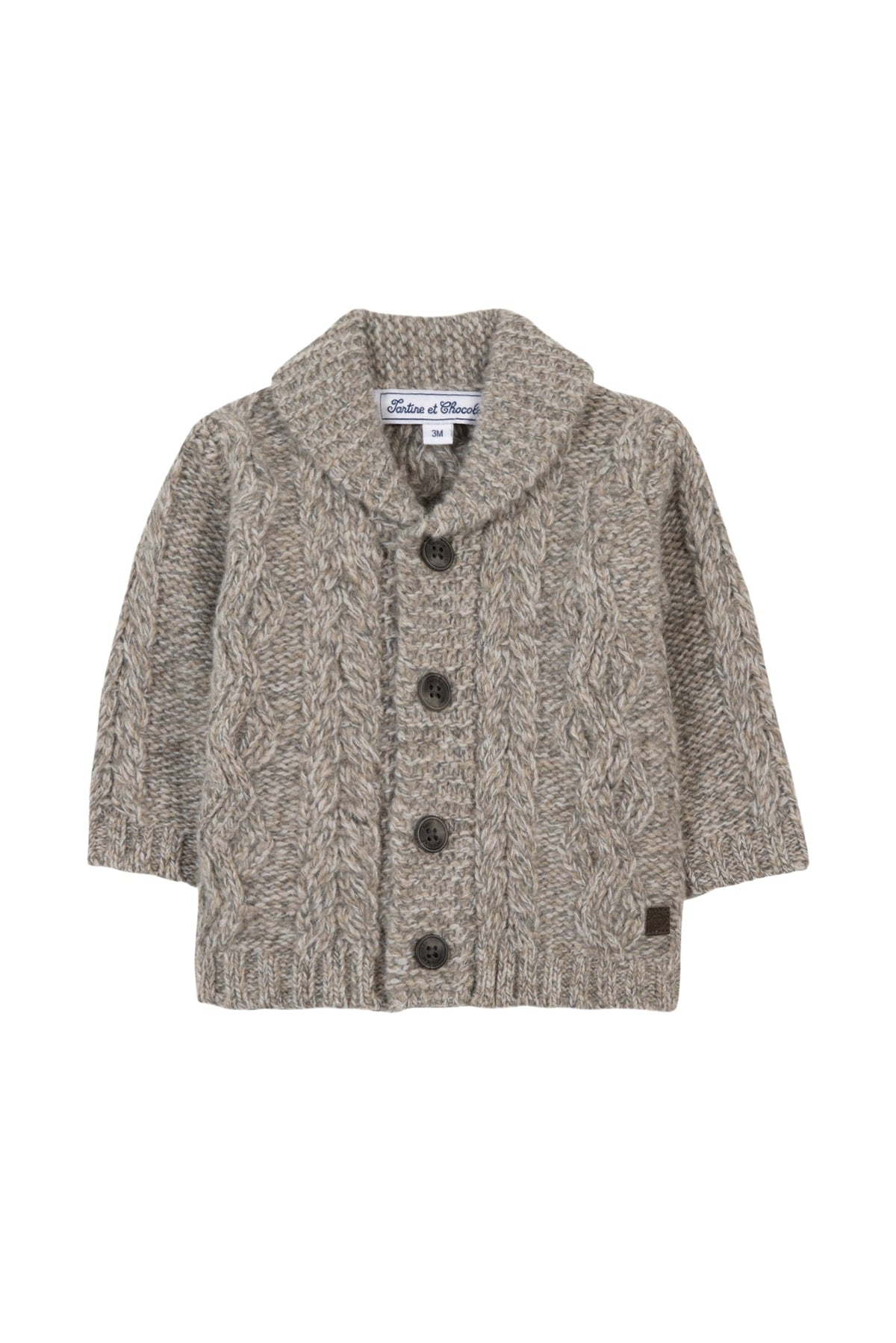 Gilet Baby conquete arctique en laine - Chataigne