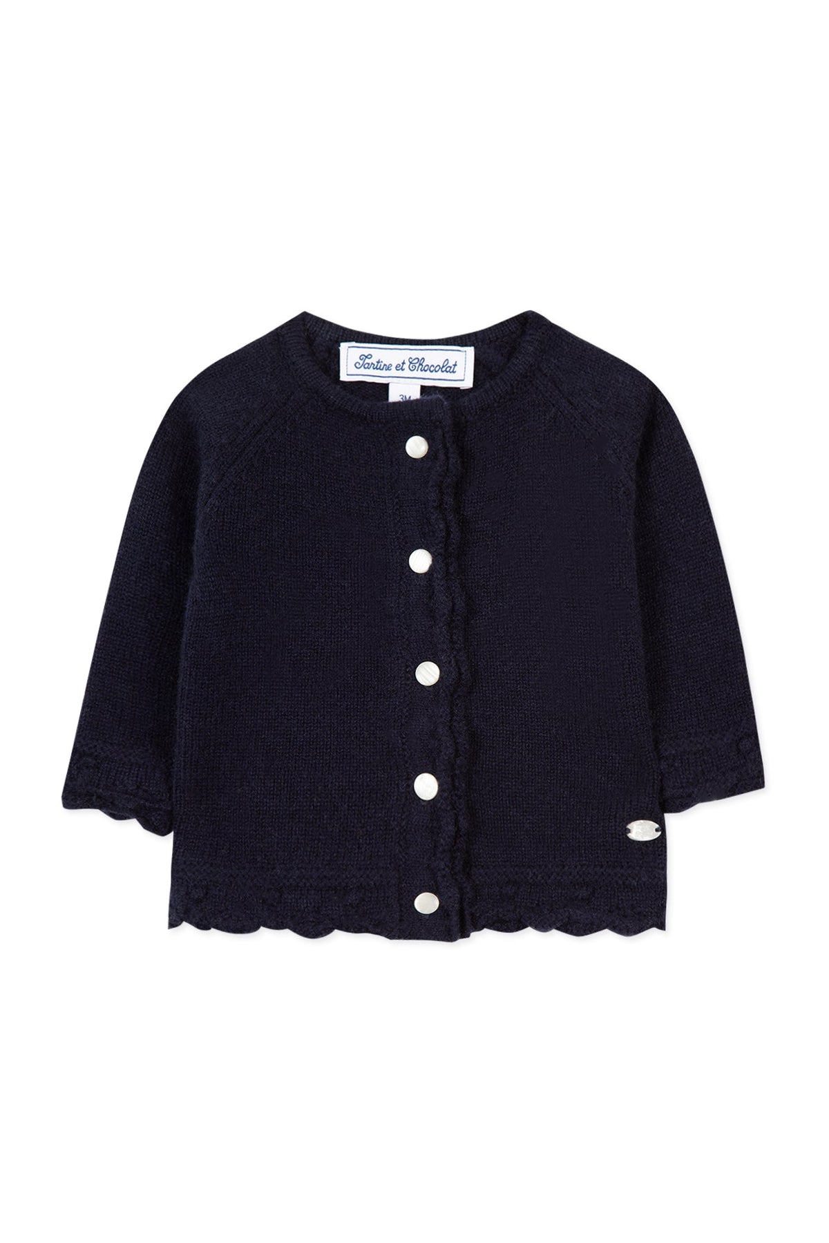 Cardigan Baby balade parisienne en laine - Marine