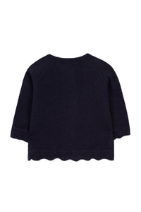 Cardigan Baby balade parisienne en laine - Marine