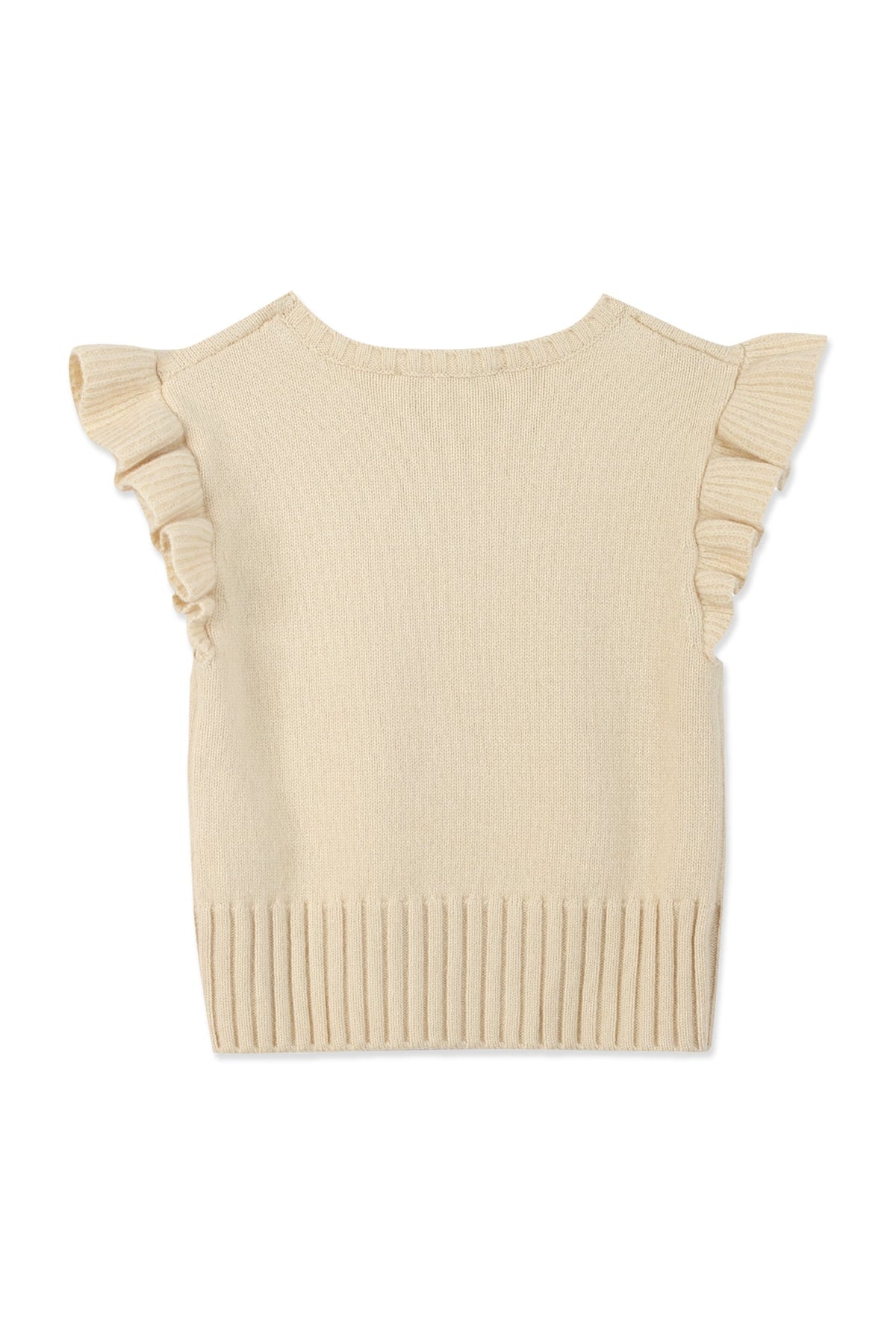 Pull Balade automnale en laine - Ivoire