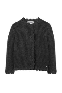 Cardigan Esprit romantique en laine - Anthracite