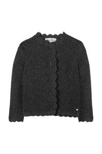 Cardigan Esprit romantique en laine - Anthracite