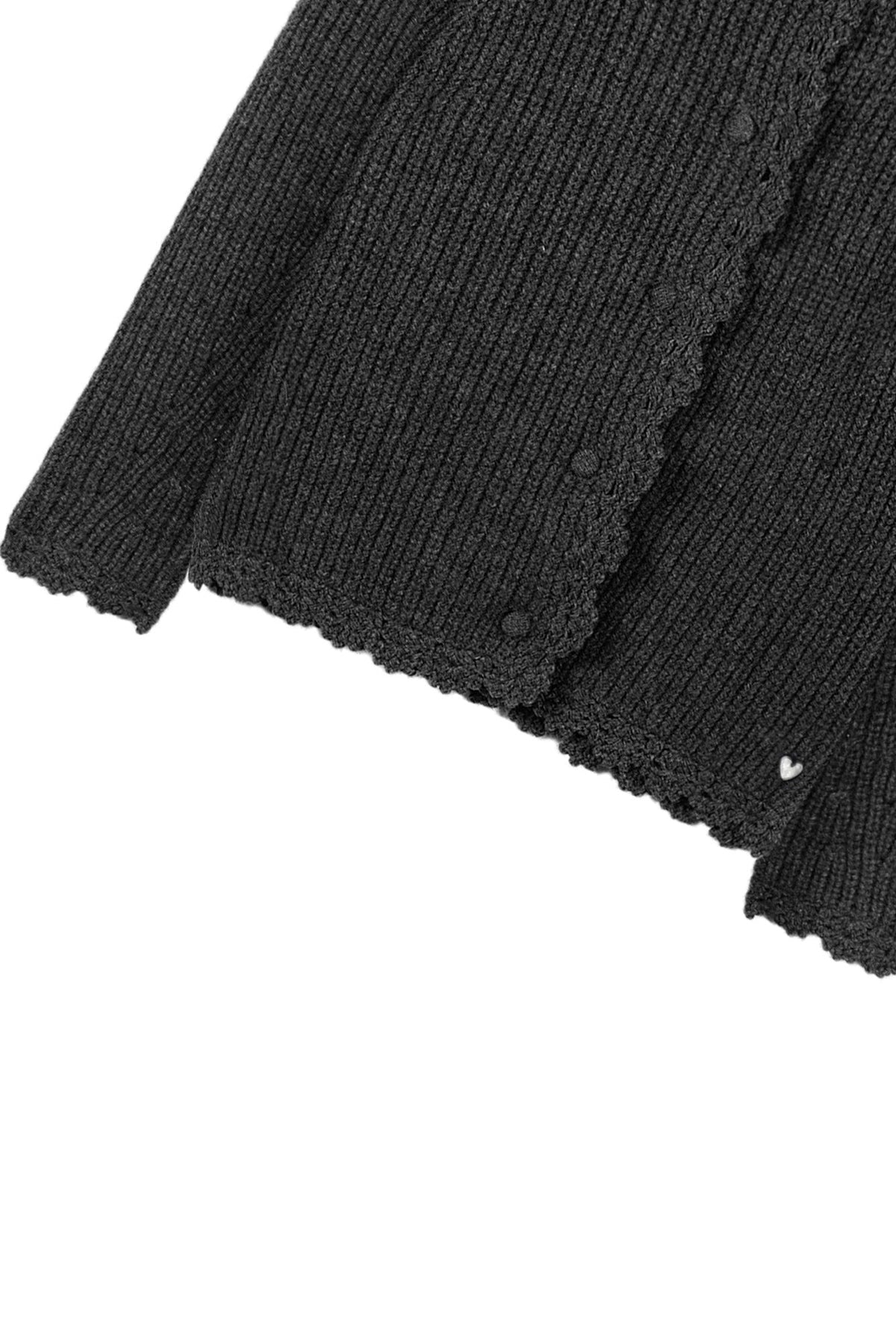 Cardigan Esprit romantique en laine - Anthracite