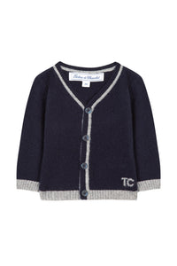 Gilet Baby cérémonie en cachemire - Marine