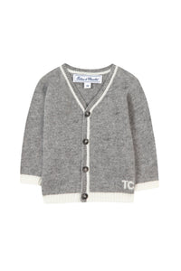Gilet Baby cérémonie en cachemire - Gris Chiné
