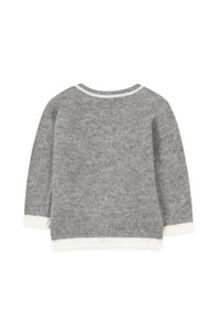 Gris Chiné / Gilet Baby Cérémonie En Cachemire - Gris Chiné
