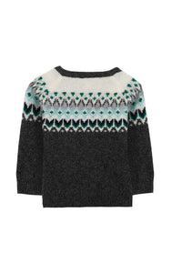 Pull Baby apprenti artiste en laine - Gris Anthracite Chiné