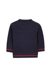 Pull Baby globe trotteur en laine - Marine