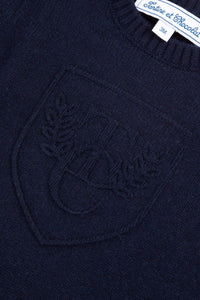 Pull Baby globe trotteur en laine - Marine