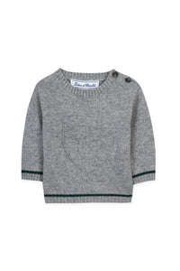 Pull Baby apprenti artiste en laine - Gris Chiné Moyen