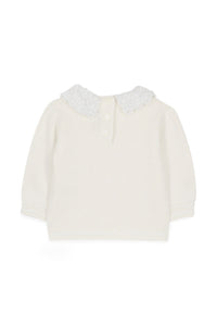 Pull Baby balade parisienne en laine - Nacre