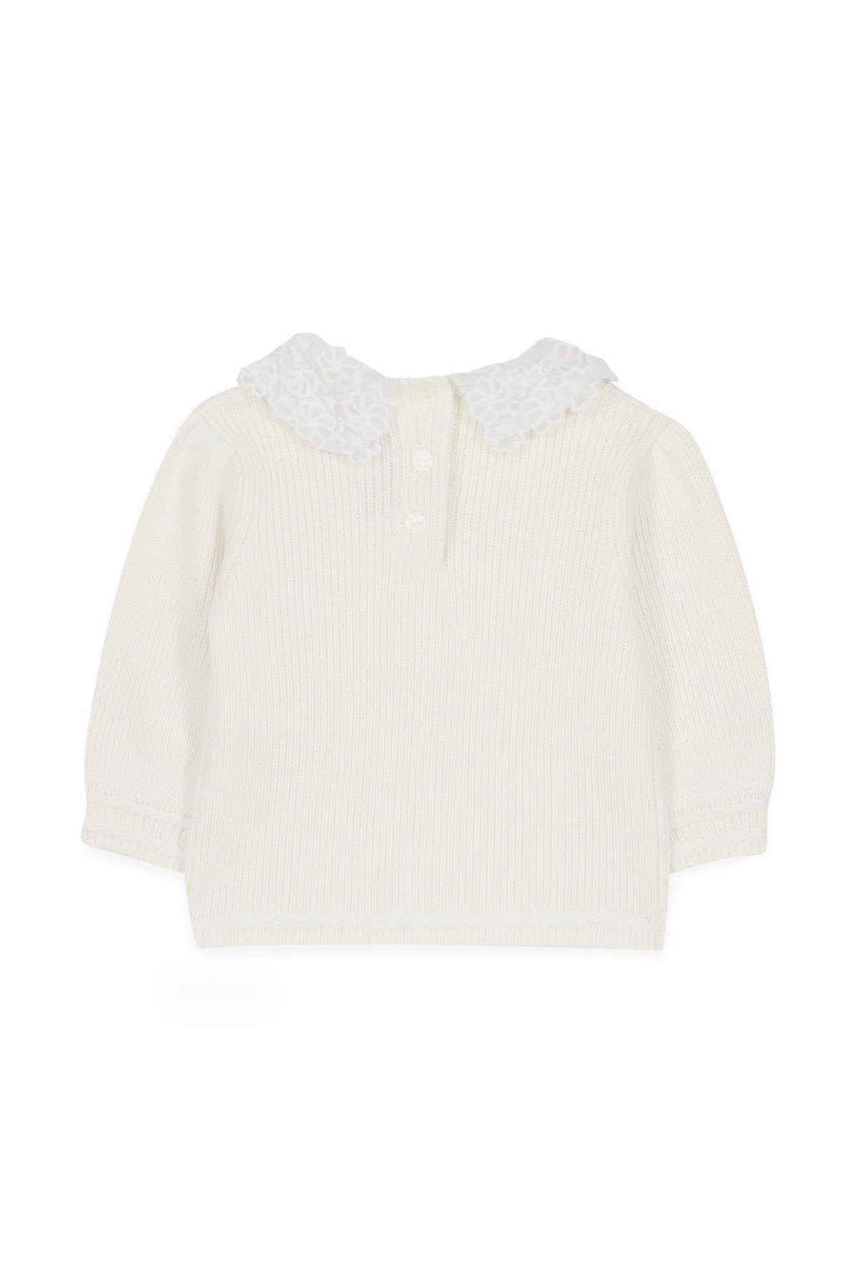 Pull Baby balade parisienne en laine - Nacre